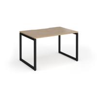 Connex Plus O Frame 1200 x 800 x 725mm Single Desk - Black Frame / Kendal Oak Top