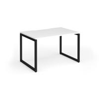 Connex Plus O Frame 1200 x 800 x 725mm Single Desk - Black Frame / White Top