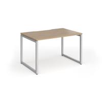 Connex Plus O Frame 1200 x 800 x 725mm Single Desk - Silver Frame / Kendal Oak Top