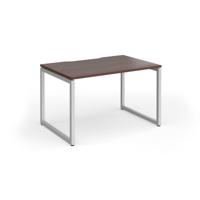 Connex Plus O Frame 1200 x 800 x 725mm Single Desk - Silver Frame / Walnut Top