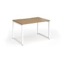 Connex Plus O Frame 1200 x 800 x 725mm Single Desk - White Frame / Oak Top