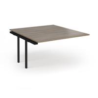 Connex Plus O Frame 1400 x 1600 x 725mm Back to Back Add On Bay - Black Frame / Nebraska Oak Top