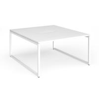 Connex Plus O Frame 1400 x 1600 x 725mm Back to Back Desk (2 x 1400mm) - White Frame / White Top