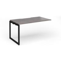 Connex Plus O Frame 1400 x 800 x 725mm Single Add On Bay - Black Frame / Grey Oak Top