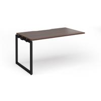 Connex Plus O Frame 1400 x 800 x 725mm Single Add On Bay - Black Frame / Walnut Top