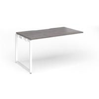Connex Plus O Frame 1400 x 800 x 725mm Single Add On Bay - White Frame / Grey Oak Top