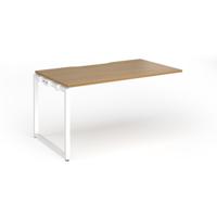 Connex Plus O Frame 1400 x 800 x 725mm Single Add On Bay - White Frame / Oak Top