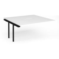 Connex Plus O Frame 1600 x 1600 x 725mm Back to Back Add On Bay - Black Frame / White Top