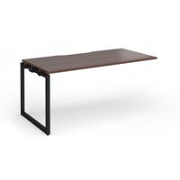 Connex Plus O Frame 1600 x 800 x 725mm Single Add On Bay - Black Frame / Walnut Top