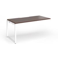 Connex Plus O Frame 1600 x 800 x 725mm Single Add On Bay - White Frame / Walnut Top