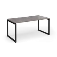 Connex Plus O Frame 1600 x 800 x 725mm Single Desk - Black Frame / Grey Oak Top