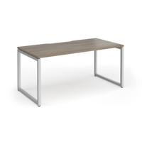 Connex Plus O Frame 1600 x 800 x 725mm Single Desk - Silver Frame / Nebraska Oak Top
