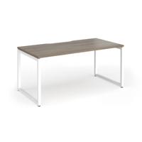 Connex Plus O Frame 1600 x 800 x 725mm Single Desk - White Frame / Nebraska Oak Top
