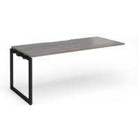Connex Plus O Frame 1800 x 800 x 725mm Single Add On Bay - Black Frame / Grey Oak Top