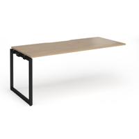 Connex Plus O Frame 1800 x 800 x 725mm Single Add On Bay - Black Frame / Kendal Oak Top