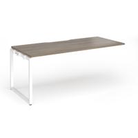 Connex Plus O Frame 1800 x 800 x 725mm Single Add On Bay - White Frame / Nebraska Oak Top