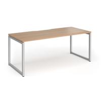Connex Plus O Frame 1800 x 800 x 725mm Single Desk - Silver Frame / Beech Top