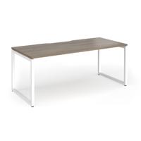 Connex Plus O Frame 1800 x 800 x 725mm Single Desk - White Frame / Nebraska Oak Top