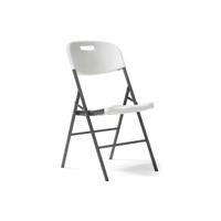 Hebe steel folding chair with blow moulded seat and back - 4 Units per box - White