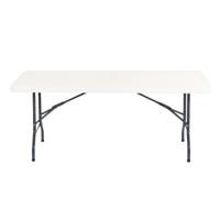 Hoya steel framed table with blow moulded top - 1830 wide