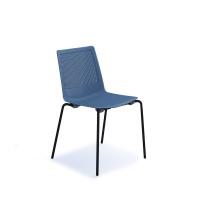 Harmony multi-purpose chair with black 4 leg frame - blue