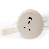 Ion in-surface power module 1 x UK sockets, 1 x USB Charger (type A) - white