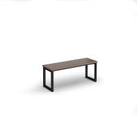 Otto benching solution low bench 1050mm wide - black frame, barcelona walnut top