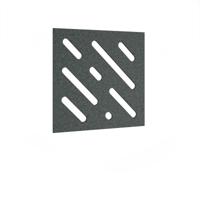 Lozenge Acoustic Ceiling - Wall Tiles 590w - Moonlight Grey