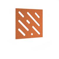 Lozenge Acoustic Ceiling - Wall Tiles 590w - Tangerine
