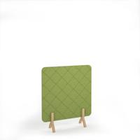 Lattice Acoustic Floor Standing Screen Wooden Legs 1200w 1400h - Fruit Green
