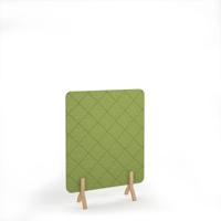 Lattice Acoustic Floor Standing Screen Wooden Legs 1200w 1600h - Fruit Green