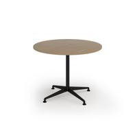 Loft circular dining table 1000 dia black frame kendal oak top
