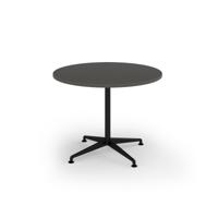 Loft circular dining table 1000 dia black frame onyx grey top