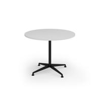 Loft circular dining table 1000 dia black frame white top