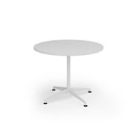 Loft circular dining table 1000 dia white frame white top