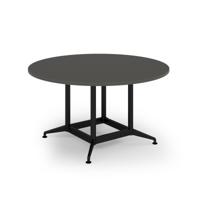 Loft table 1400 dia black frame and onyx grey top