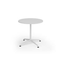 Loft circular dining table 800 dia white frame white top