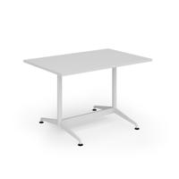 Loft dining table 1200w x 800d white frame and white top