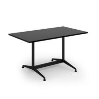 Loft dining table 1400w x 800d black frame and black top