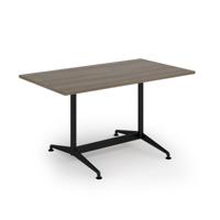 Loft dining table 1400w x 800d black frame and nebraska oak