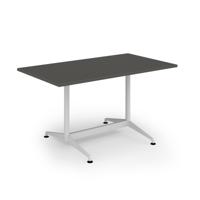 Loft dining table 1400w x 800d white frame and onyx grey top