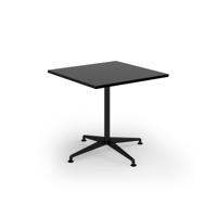 Loft dining table 800w x 800d black frame and black top