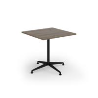 Loft dining table 800w x 800d black frame and nebraska oak