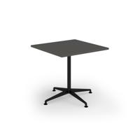 Loft dining table 800w x 800d black frame and onyx grey top