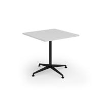 Loft dining table 800w x 800d black frame and white top