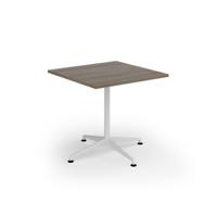 Loft dining table 800w x 800d white frame and nebraska oak