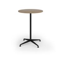 Loft circular poseur table 800 dia black frame kendal oak top