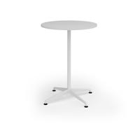 Loft circular poseur table 800 dia white frame white top