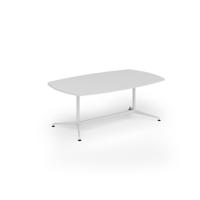 Loft barrel table 2000w x 1200d white frame and white top