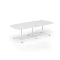 Loft barrel table 2600w x 1200d white frame and white top